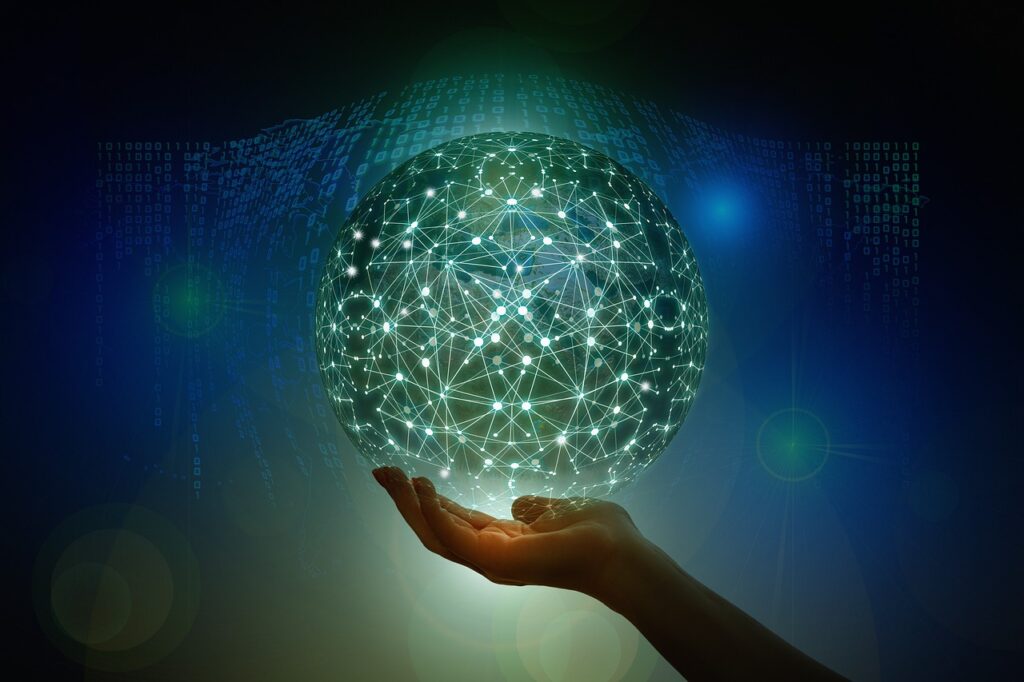 blockchain globe
blockchain technology